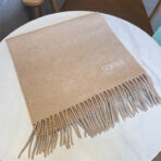 🆕LOEWE双面围巾，中克重双面羊毛和羊绒混纺围巾