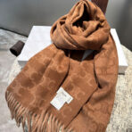 P2060年CELINE凯旋门散林老花羊绒围巾 - 图片 4