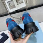 2024秋冬厚底乐福鞋新品蓝红配色 - 图片 4