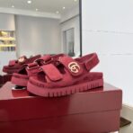 2025G家新款凉鞋卡红色 - 图片 2