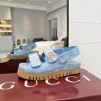 2025G家新款凉鞋蓝色 - 图片 2