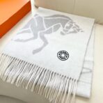 2025爱马仕男女款围巾 白色款