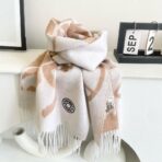 2025爱马仕男女款围巾 米黄色款 - 图片 3