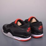 AJ4低帮 复刻麂皮黑红色 - 图片 4