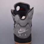 AJ六代OFF-WHITE x Jordan Air Jordan 5 Retro SP 黑蝉翼 高帮复古篮球鞋 - 图片 3