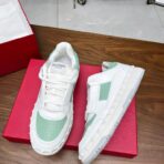 ALENTINO华伦天奴V家Freedots系列 情侣款 铆钉 休闲 运动鞋 滑板鞋 白绿配色 - 图片 2