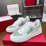 ALENTINO华伦天奴V家Freedots系列 情侣款 铆钉 休闲 运动鞋 滑板鞋 白绿配色 - 图片 3