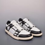 AMIRI Skel Top Low 白黑拼色低帮骨头造型拼接休闲板鞋