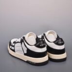 AMIRI Skel Top Low 白黑拼色低帮骨头造型拼接休闲板鞋 - 图片 4