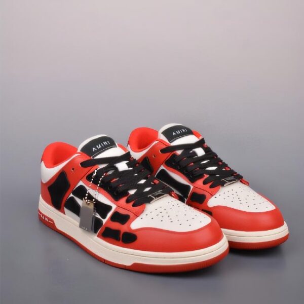 AMIRI Skel-Top Low黑红白配色