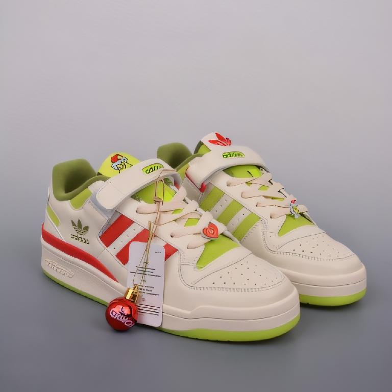 Adidas Forum THE GRINCH 三叶草低邦经典魔术贴复古板鞋草绿色1_00001_ Adidas Forum THE GRINCH 三叶草低邦经典魔术贴复古板鞋草绿色 - Image 1