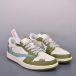 Air Jordan 1 Low 三方联名倒钩 Fragment x Travis Scott x 暴力熊 橄榄绿