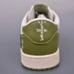 Air Jordan 1 Low 三方联名倒钩 Fragment x Travis Scott x 暴力熊 橄榄绿 - 图片 4