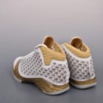 Air Jordan 23 AJ23 乔23 简版中帮复古休闲运动文化篮球鞋 金黄 白配色 - Imagem 2