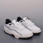 Air Jordan Flight Court 乔丹低帮复古篮球鞋 白黑配色