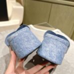 亚历山大・王（Alexander Wang）交叉带牛仔布厚底拖鞋（金属 Logo 款，牛仔蓝配色）（ - 图片 2