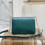 BVLGARI 宝格丽 Serpenti Forever 系列祖母绿色小牛皮蛇头斜挎包 - 图片 3