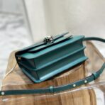 BVLGARI 宝格丽 Serpenti Forever 系列祖母绿色小牛皮蛇头斜挎包 - 图片 2