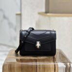 BVLGARI 宝格丽 Serpenti Forever 系列黑色小牛皮蛇头斜挎包