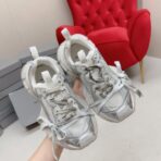 Balenciaga 3XL Distressed Extreme Lace Chunky Trainer Sneakers（巴黎世家 3XL 做旧双系带厚底老爹运动鞋）银灰色 - Image 3