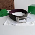 Bottega Veneta Intrecciato 双面编织皮革针扣腰带