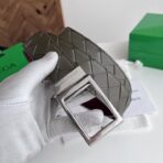 Bottega Veneta Intrecciato 双面编织皮革针扣腰带 - 图片 2