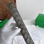 Bottega Veneta Intrecciato 双面编织皮革针扣腰带 - 图片 4