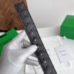 Bottega Veneta Intrecciato 双面编织皮革针扣腰带  黑色 - Imagem 4