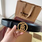 Burberry 皮革双面 TB 专属标识腰带 - 图片 2