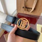 Burberry 皮革双面 TB 专属标识腰带 - 图片 3