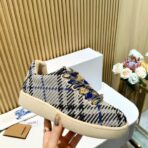Burberry BOX 系列格纹低帮运动鞋（格纹配蓝色装饰款） - 图片 2