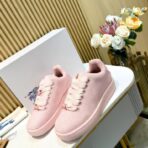 Burberry BOX 系列针织纹理低帮运动鞋（粉色配色款） - 图片 4