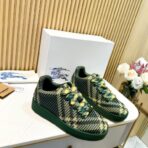 Burberry BOX 系列格纹低帮休闲运动鞋（格纹配绿色细节款）