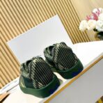 Burberry BOX 系列格纹低帮休闲运动鞋（格纹配绿色细节款） - Imagem 4