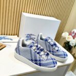 Burberry BOX 系列蓝白格纹低帮休闲运动鞋
