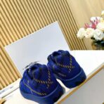 Burberry BOX 系列蓝金格纹低帮休闲运动鞋 - 图片 4