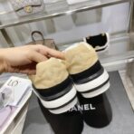 CHANEL 2023B 秋冬系列帆布皮革拼接厚底休闲板鞋（燕麦黄色） - 图片 2