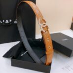 CHANEL（香奈儿）双 C 星星水钻装饰皮革腰带 - 图片 2