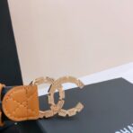 CHANEL（香奈儿）双 C 星星水钻装饰皮革腰带 - 图片 3