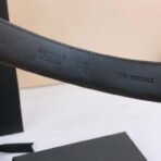 CHANEL（香奈儿）棕色菱格纹皮革蓝色双 C 水钻扣腰带 - 图片 4