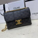 Celine Triomphe Canvas Chain Shoulder Bag 老花金链单肩包