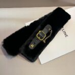 Celine赛琳秋冬百搭围脖 黑色 - 图片 3