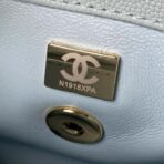 Chanel Extra Mini Coco Handle 白色鱼子酱粒面小牛皮金扣链条手提斜挎包 - 图片 3