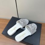 Chanel 小香24ss春夏新品山茶花拖鞋白色波点 - 图片 2