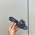 Chanel 小香24ss春夏新品山茶花拖鞋黑色波点 - 图片 3