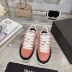 Chanel 小香C家 2023B 厚底熊猫鞋板鞋 橘粉色