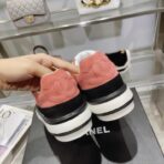 Chanel 小香C家 2023B 厚底熊猫鞋板鞋 橘粉色 - 图片 2