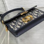 Christian Dior Bobby East-West Mini 蓝色 Oblique 老花帆布配皮手提斜挎包 - 图片 3