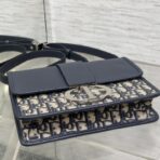 Christian Dior Bobby Medium 蓝色 Oblique 老花帆布配皮银扣单肩斜挎包 - Imagem 3