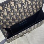 Christian Dior Bobby Medium 蓝色 Oblique 老花帆布配皮银扣单肩斜挎包 - Imagem 4